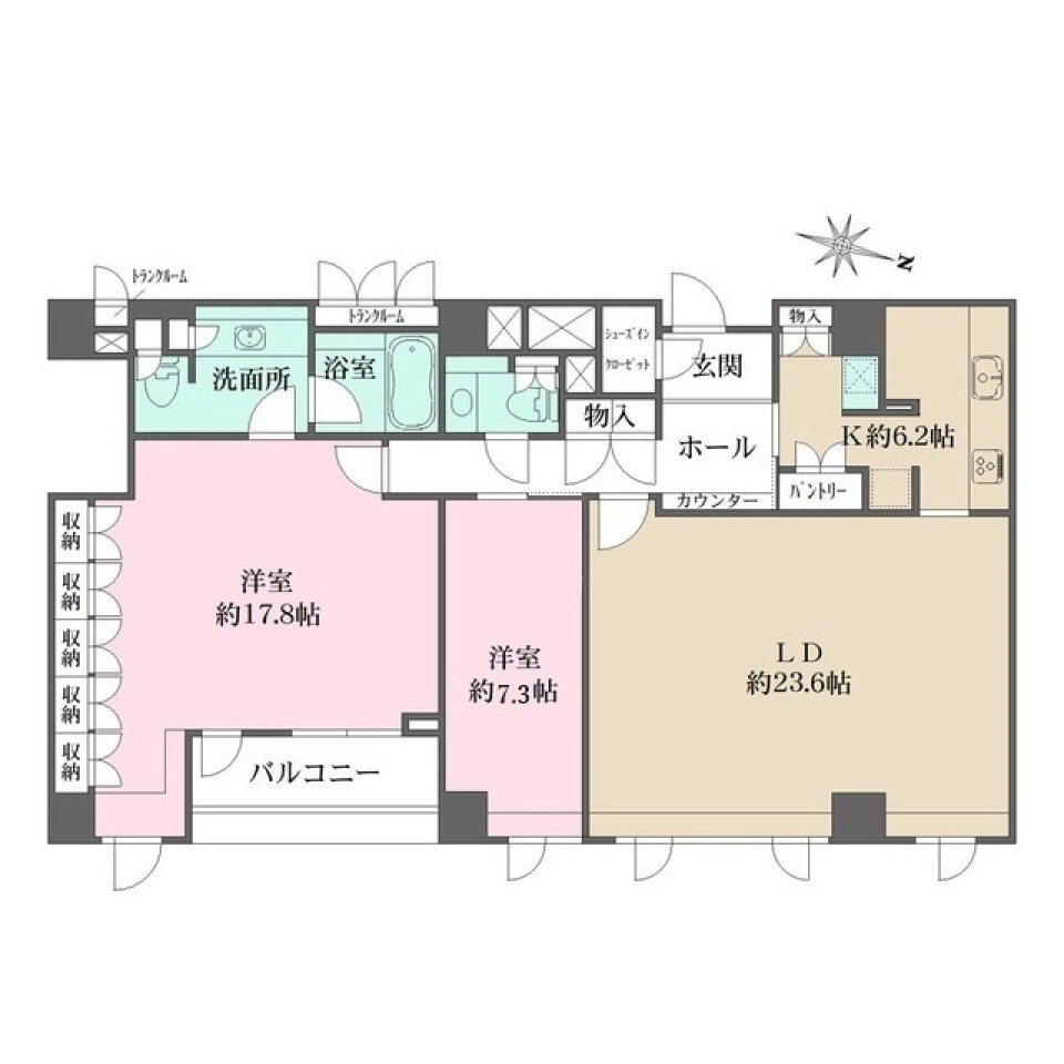 ルクセンブルグハウス　1106号室［ペット可］の間取り図