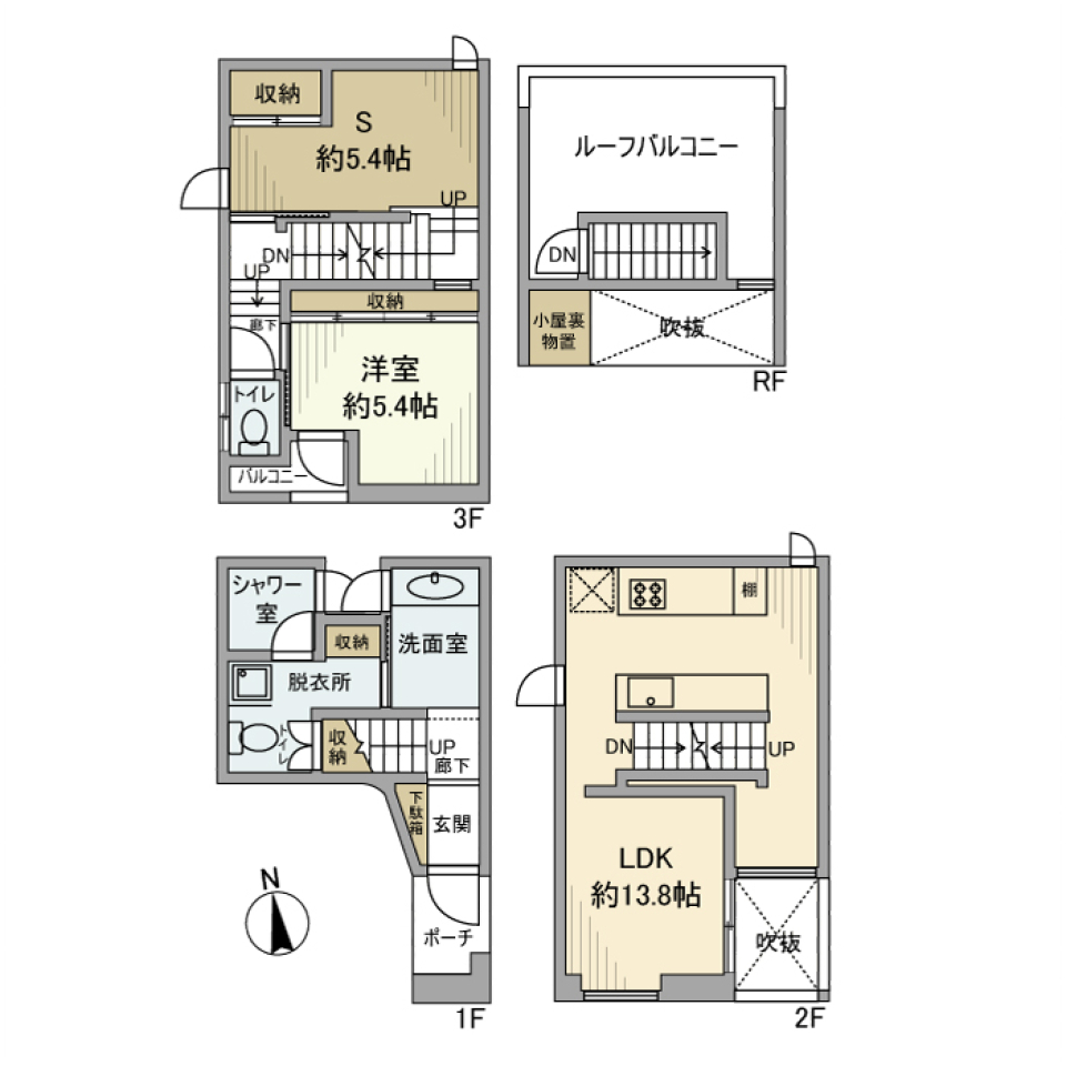 小日向戸建の間取り図