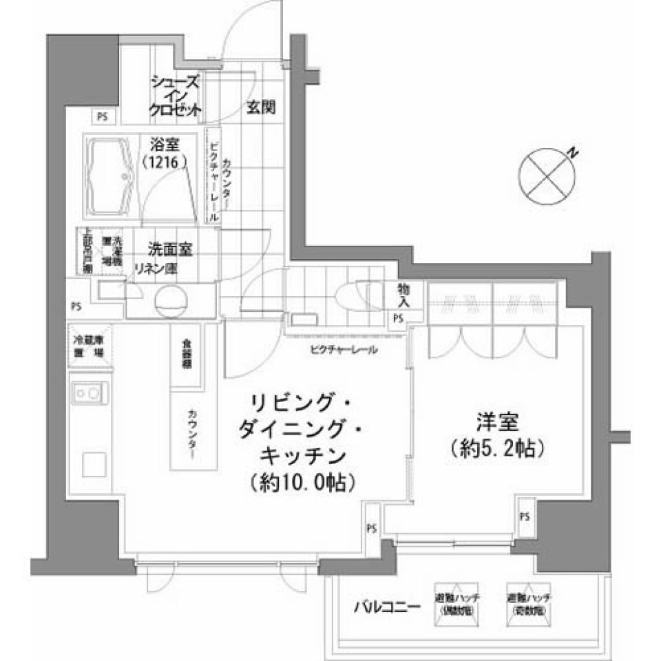 パークハビオ渋谷　212号室［ペット可］の間取り図