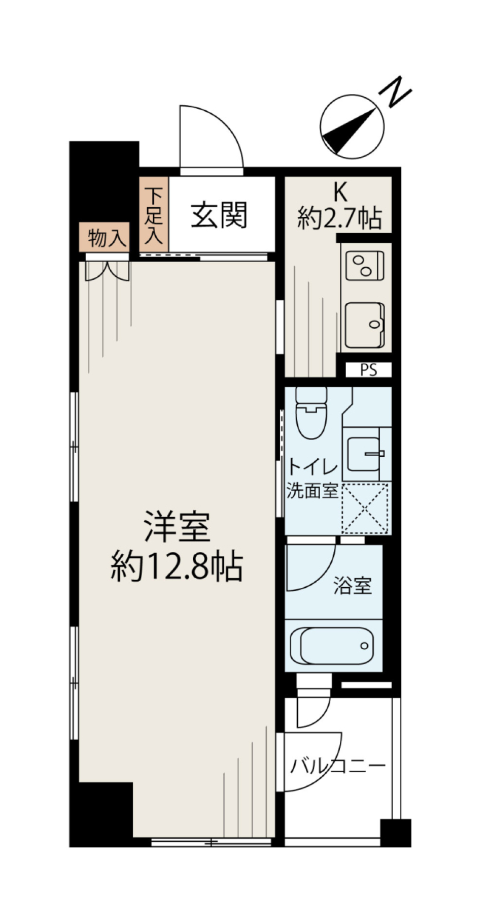 クオス銀座エスト・プルミエ　704号室の間取り図