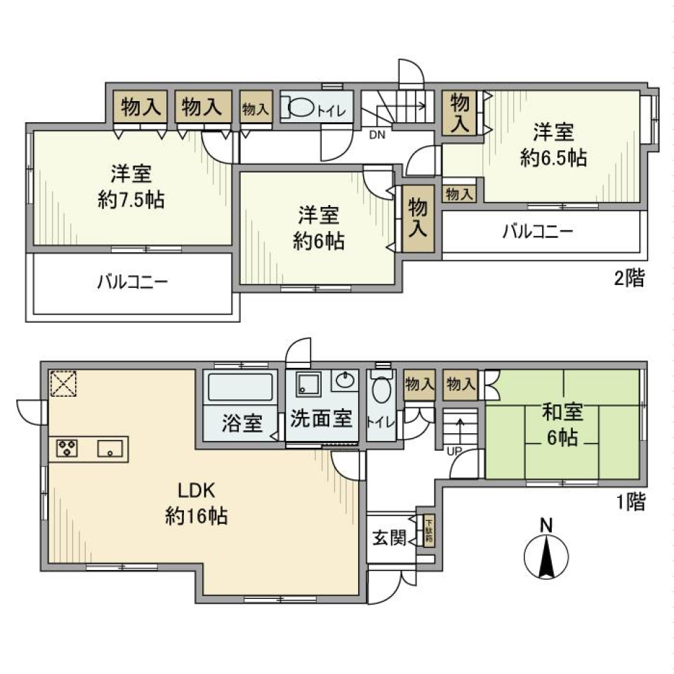 南流山戸建の間取り図