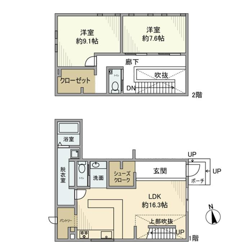大和田新田戸建の間取り図