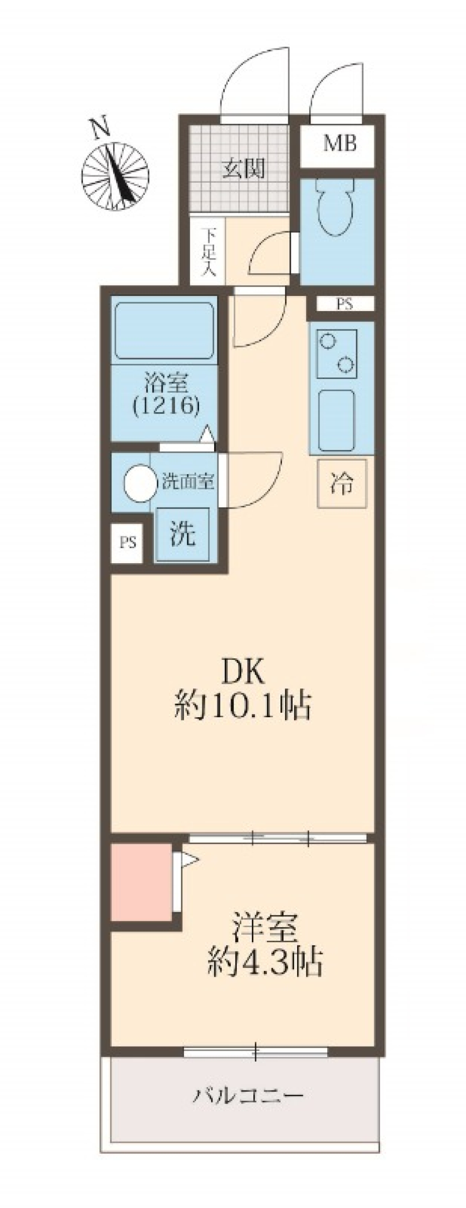 FOREST RESIDENCE TOKIWADAI　102号室の間取り図