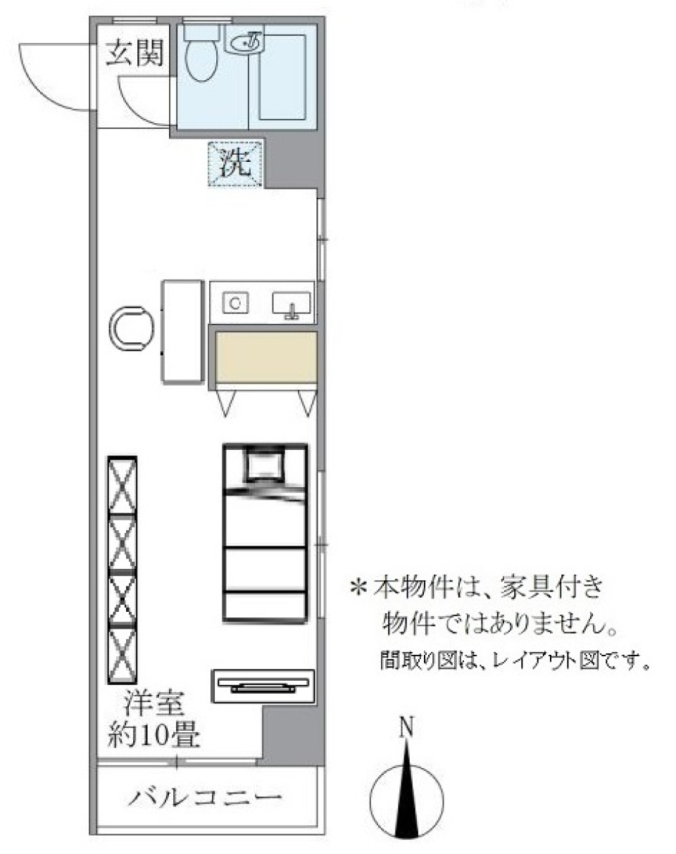 ハウスチェリー上馬　507号室の間取り図