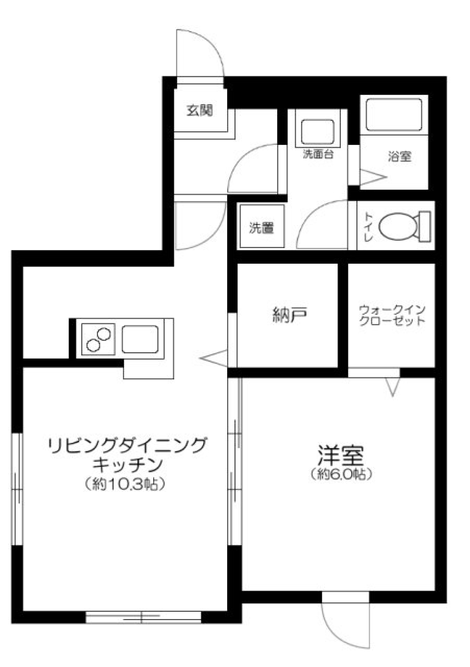 (仮称)上北沢５丁目計画　201号室［新築］の間取り図