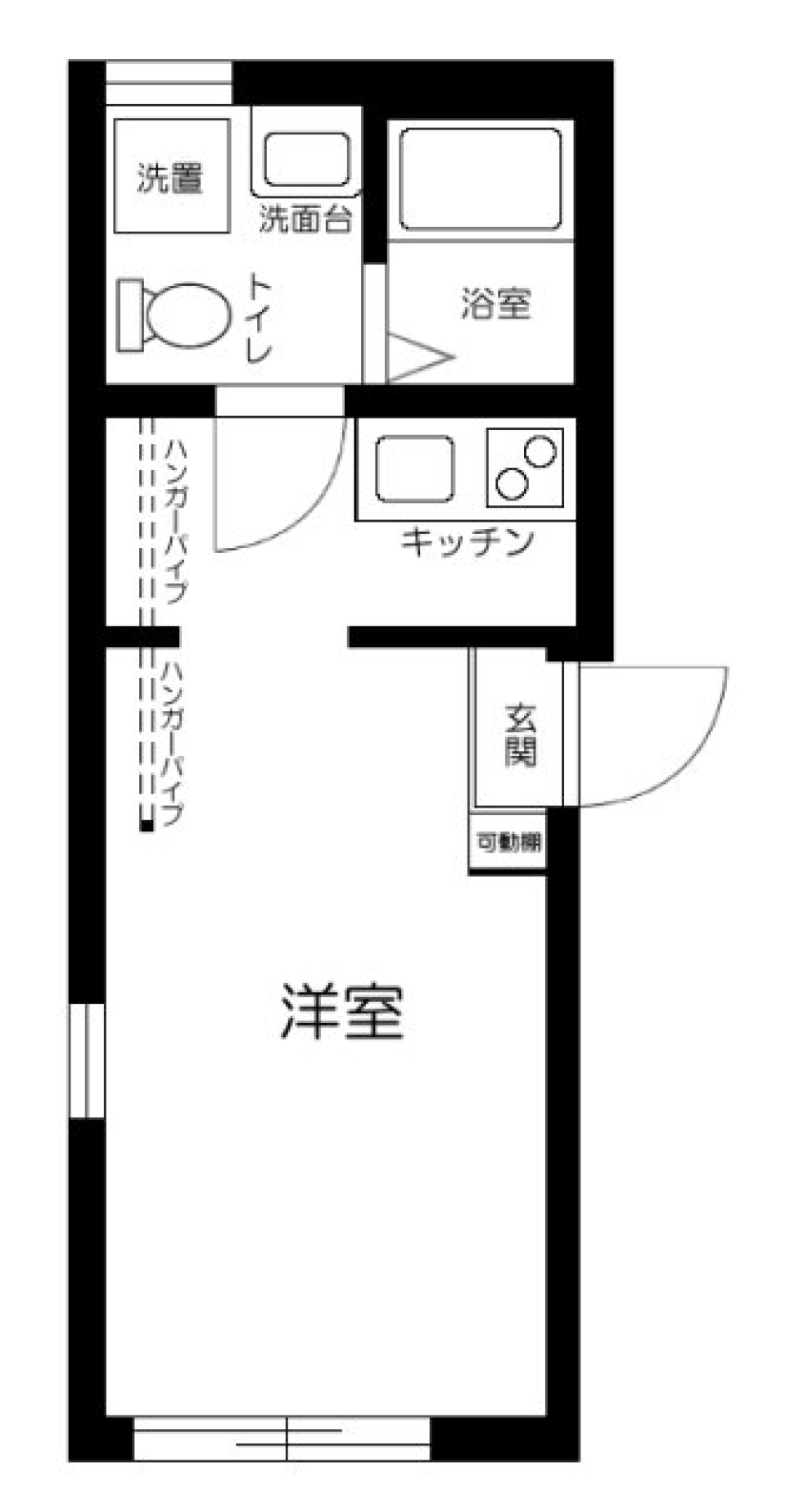 Contrail六町　203号室の間取り図