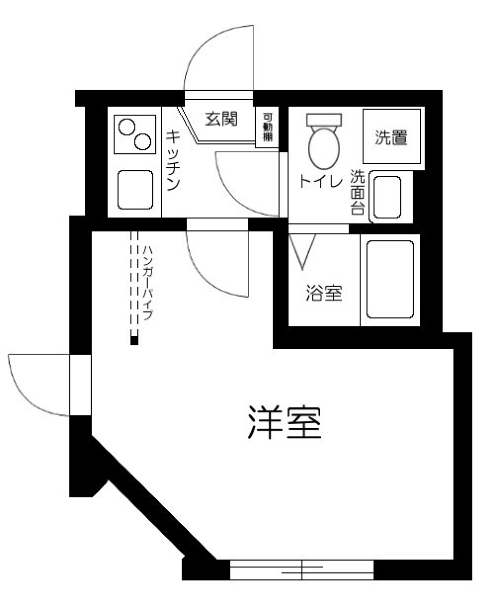 Contrail六町　201号室［新築］の間取り図