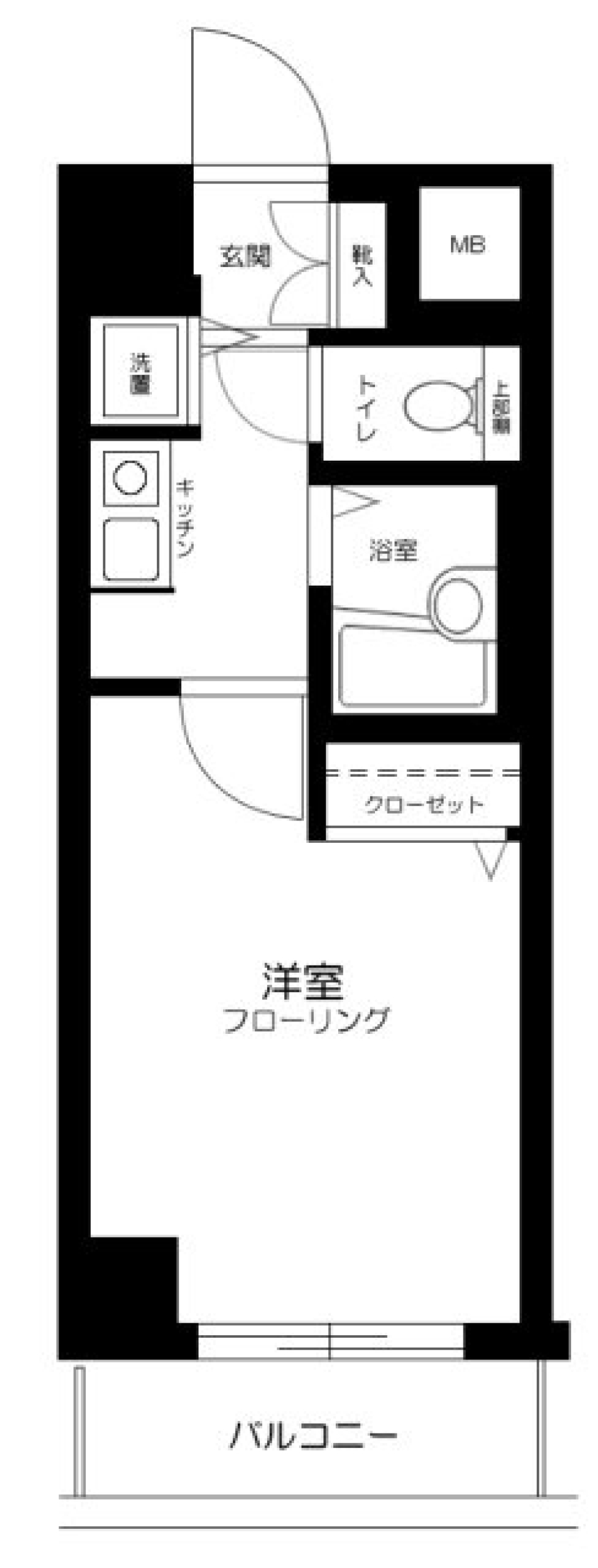 メインステージ護国寺 204号室の間取り図