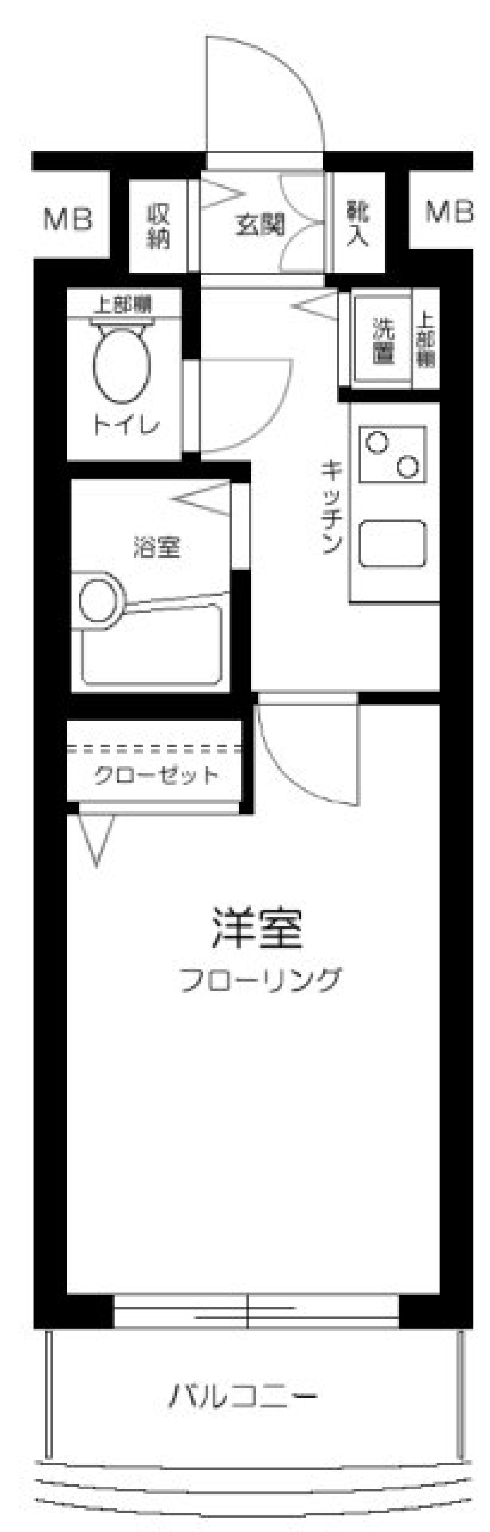 メインステージ麻布十番 202号室の間取り図