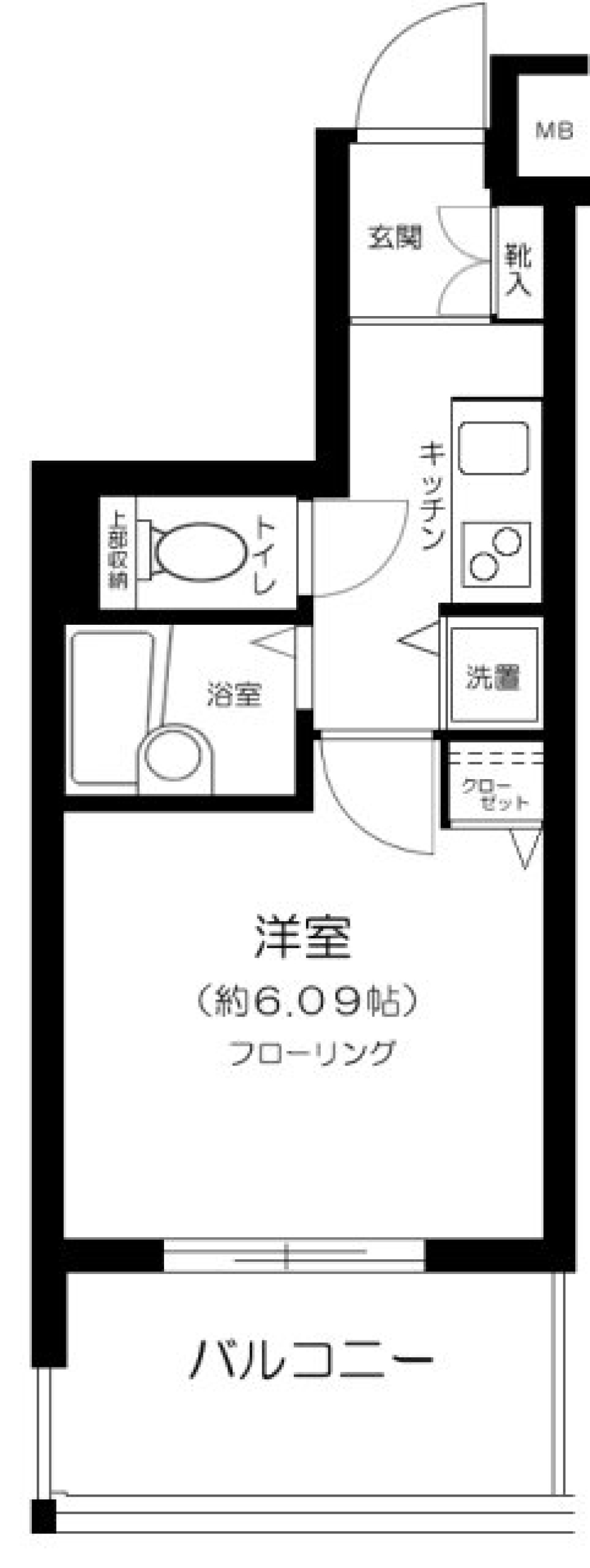 アヴァンツァーレ新宿ピアチェーレ　203号室の間取り図