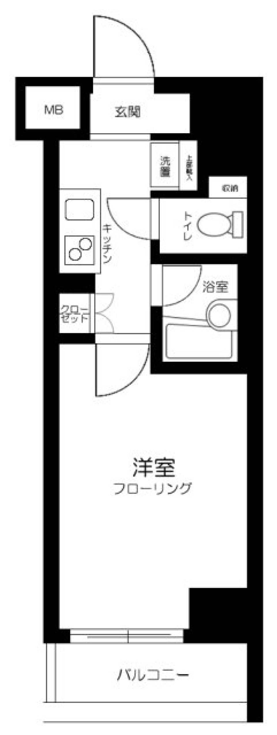 ルーブル池上伍番館 208号室の間取り図