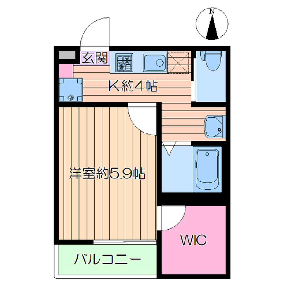 プロスタ　102号室［新築］の間取り図