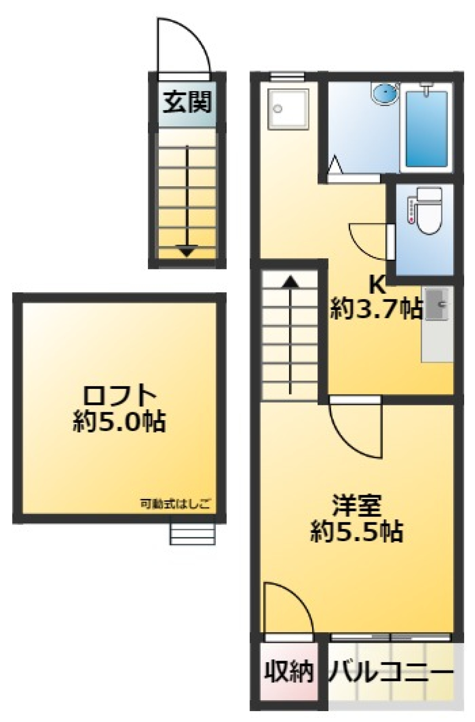 グリーンライズ神楽坂　202号室の間取り図