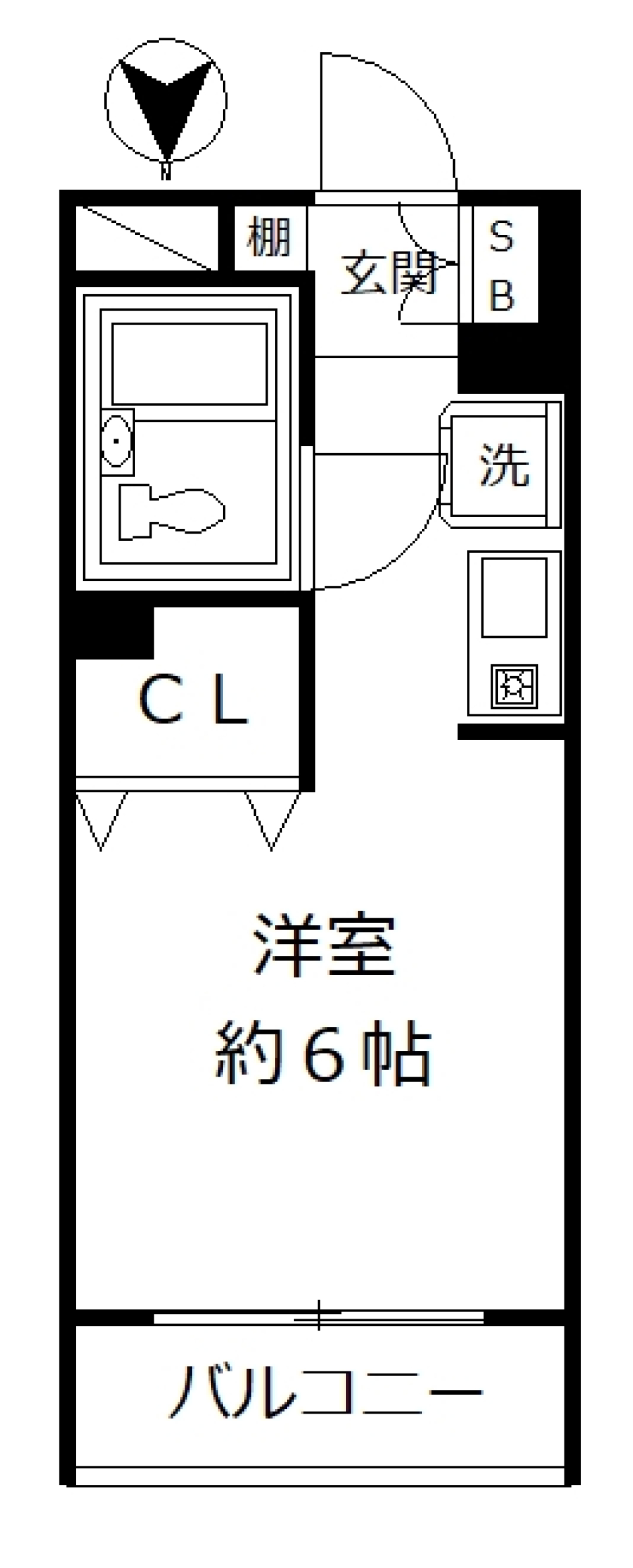 エスタ梅ヶ丘　309号室の間取り図