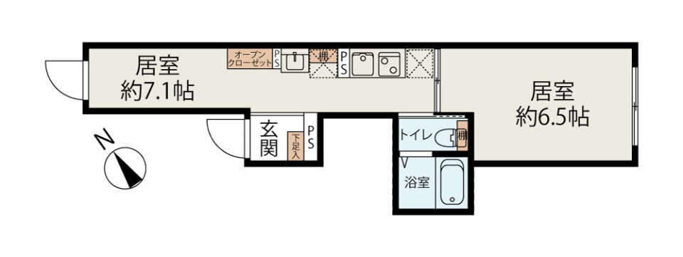 Alivio 千石　201号室の間取り図