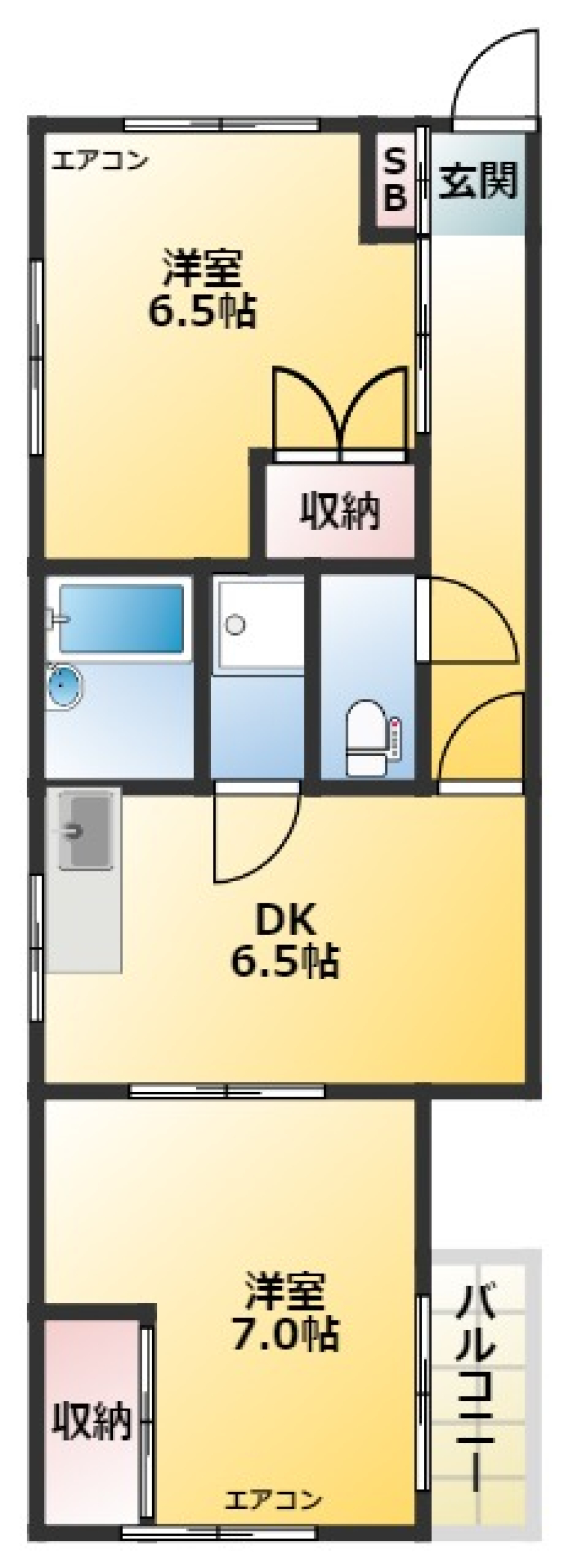 ボナール　202号室の間取り図