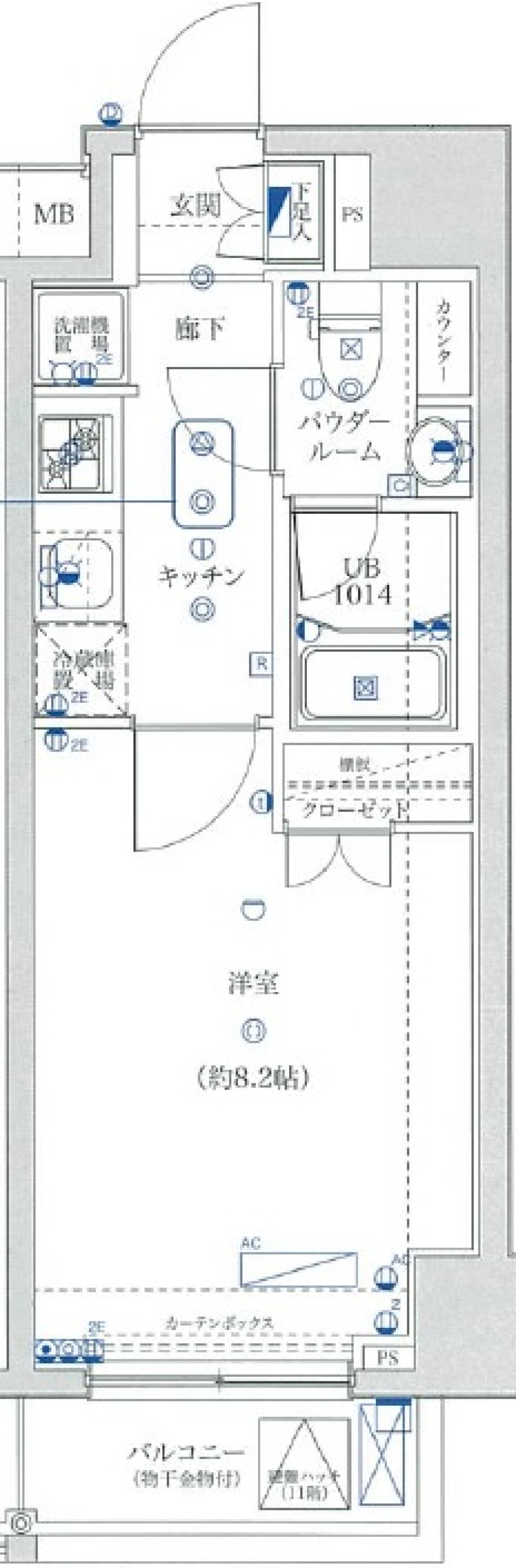 ユリカロゼ東京イースト　703号室［ペット可］の間取り図