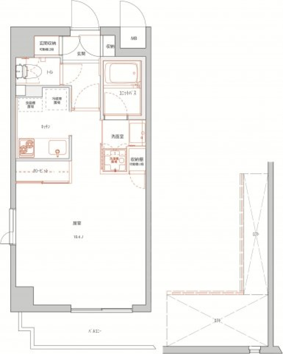 プライムアーバン麻布十番　1101号室の間取り図