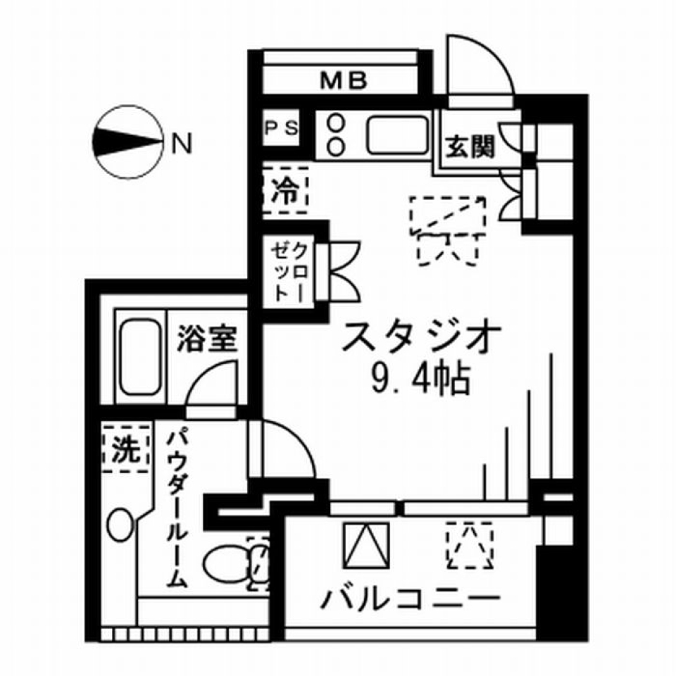 私を高めるワンルームの間取り図