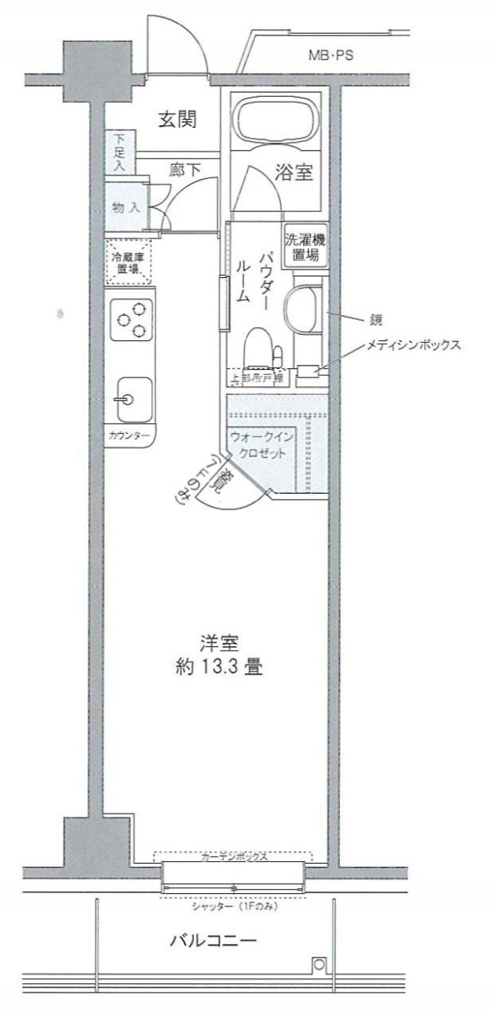 プライムアーバン豊洲　431号室の間取り図