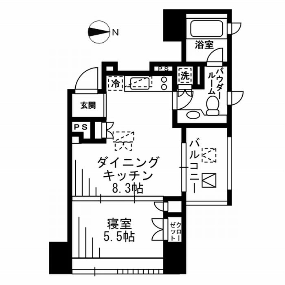 プライムアーバン四谷外苑東　303号室の間取り図