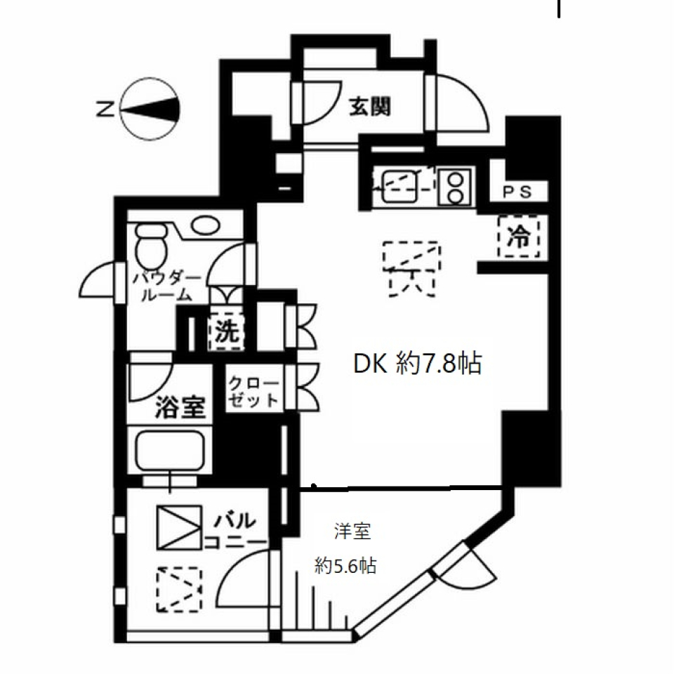 プライムアーバン四谷外苑東　604号室の間取り図