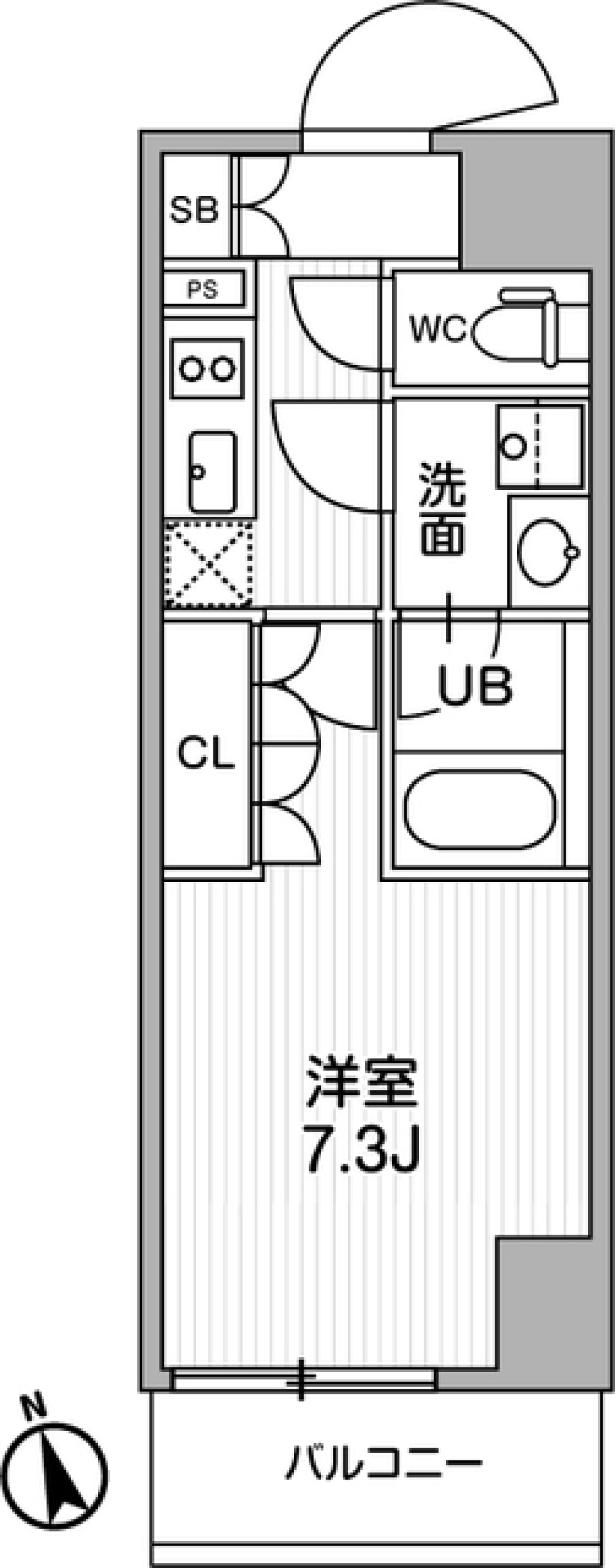 シーズンフラッツ浅草言問通り 702号室［新築］の間取り図