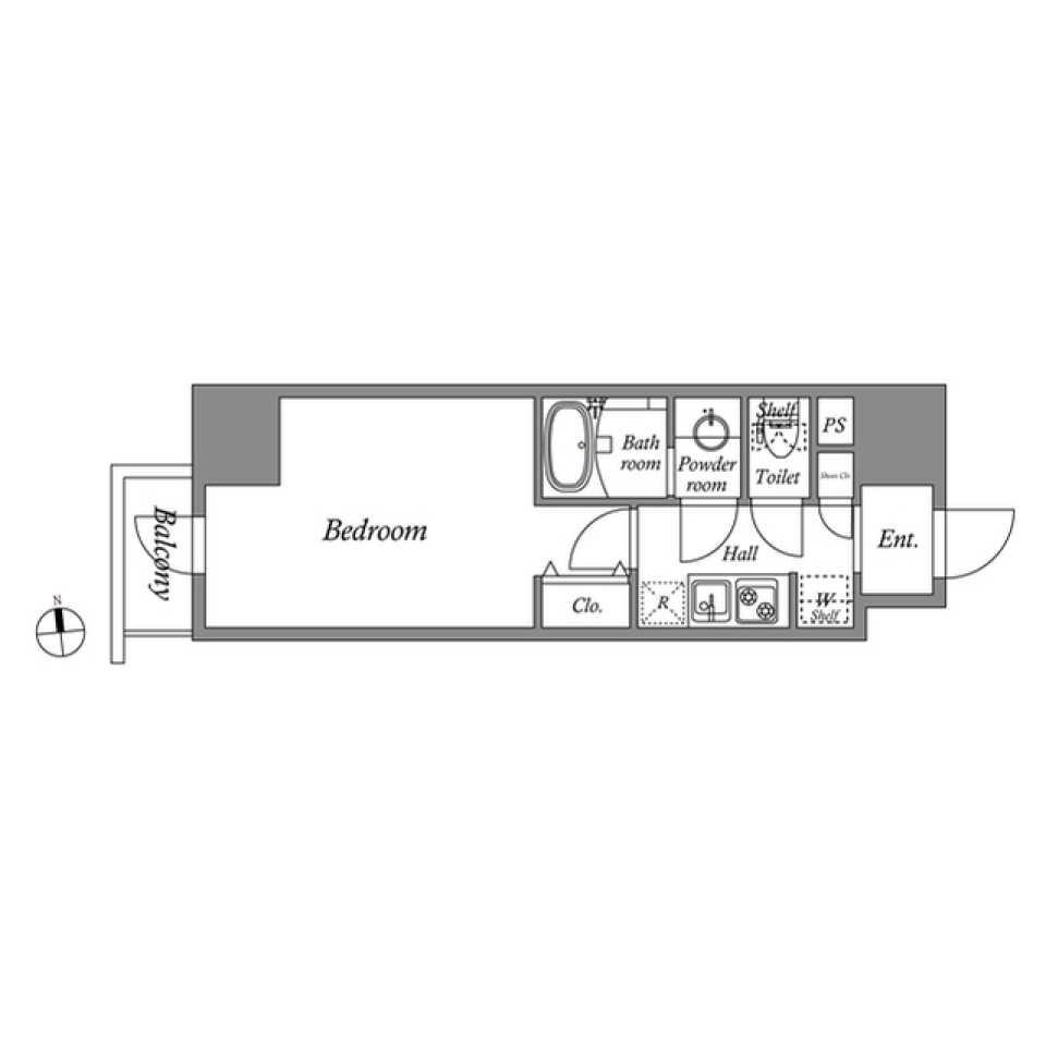 クオリタス秋葉原　0301号室［ペット可］の間取り図