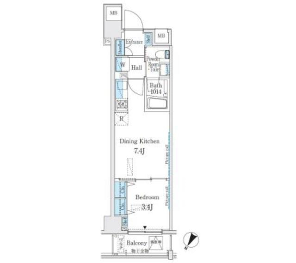 Ｂｕｅｎａ　Ｖｉｓｔａ代々木　402号室の間取り図
