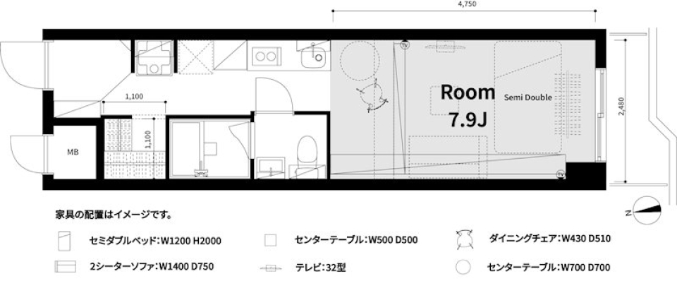 Green&greenの間取り図