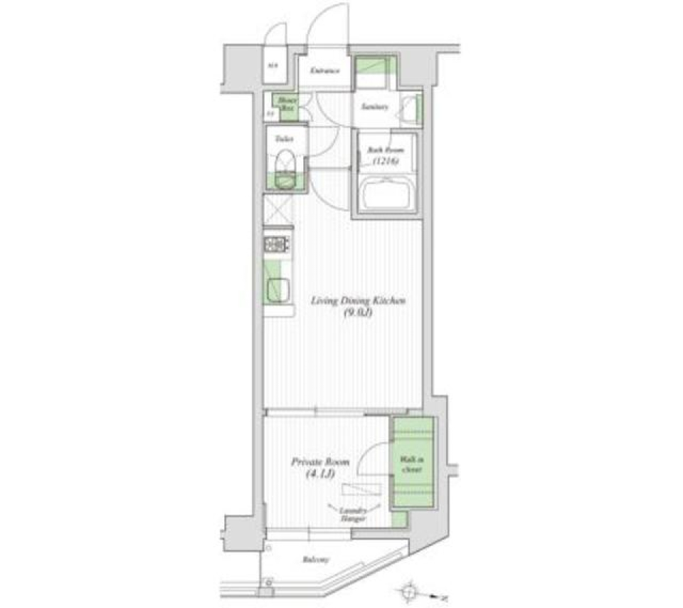 アーバネックス原宿　402号室の間取り図