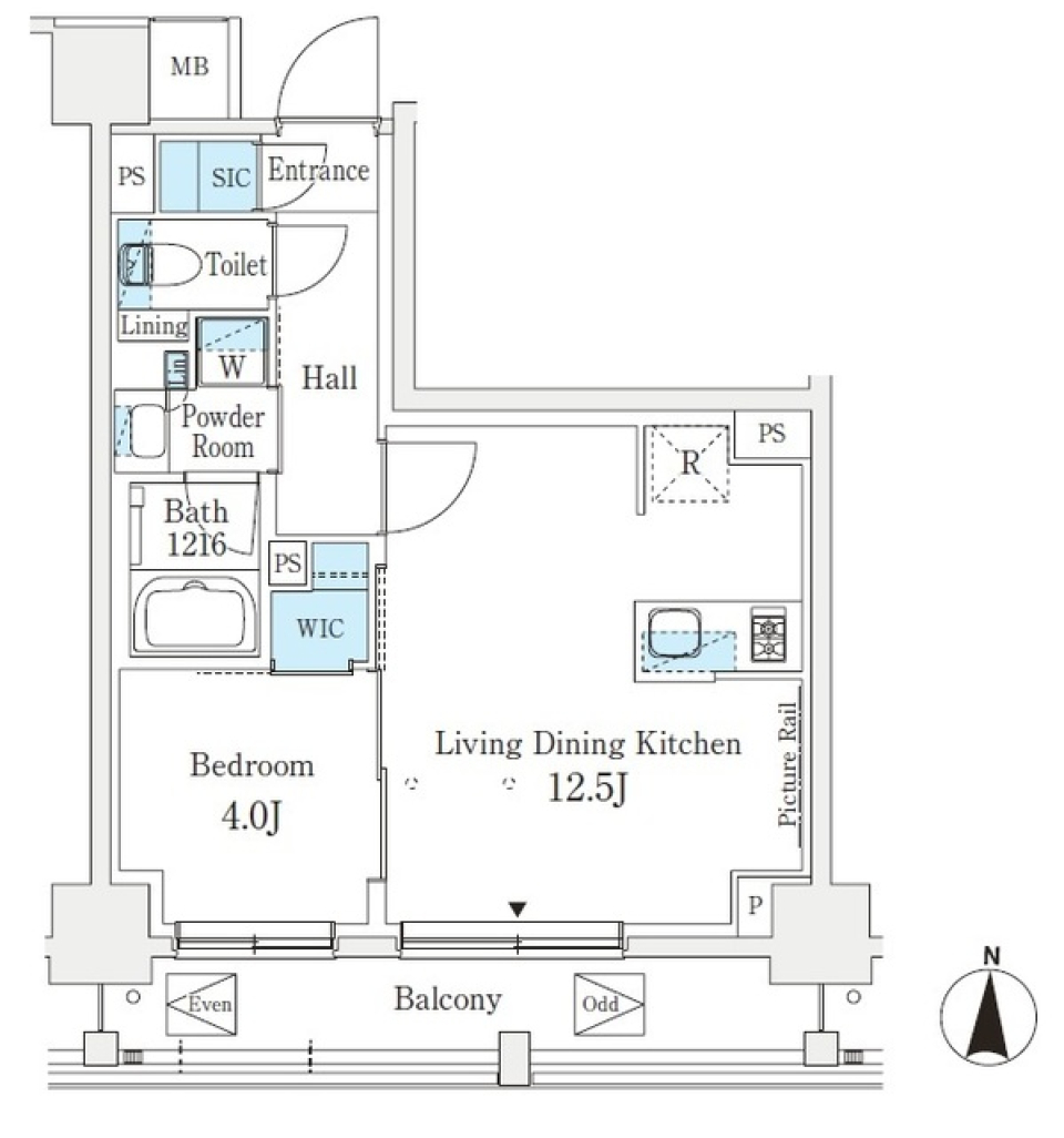 Ｊ．ＧＲＡＮ　Ｃｏｕｒｔ　品川西大井ＥＡＳＴ　304号室［ペット可］の間取り図