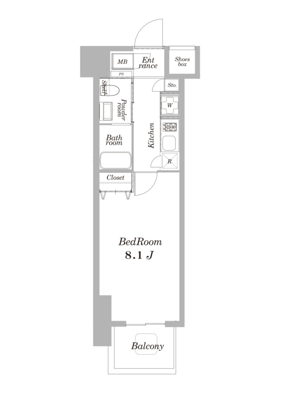 ライトハウス大塚　805号室［ペット可］の間取り図