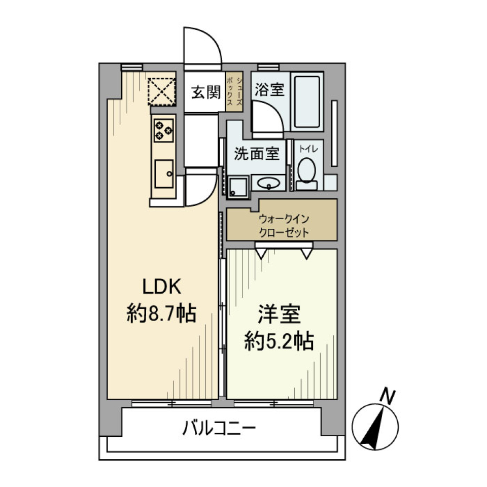 明石町アビタシオン　403号室の間取り図