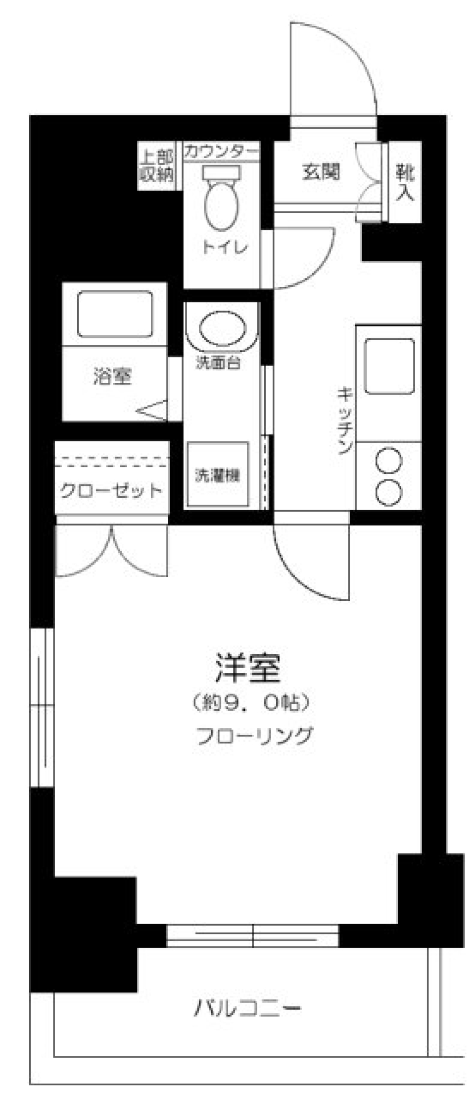 フレールK&Y　1001号室の間取り図