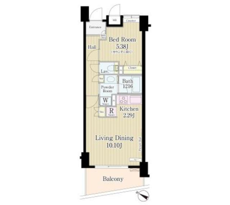 グランフォート目黒　ウエスト　203号室の間取り図