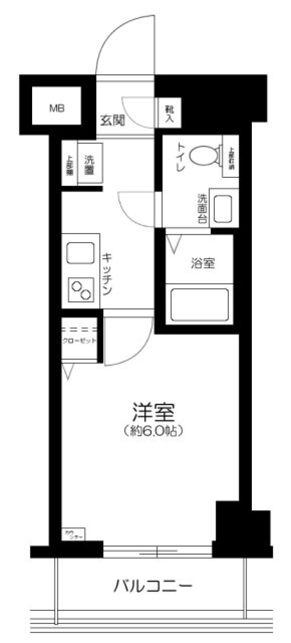 ＧＥＮＯＶＩＡお花茶屋Ⅱｓｋｙｇａｒｄｅｎ　419号室の間取り図