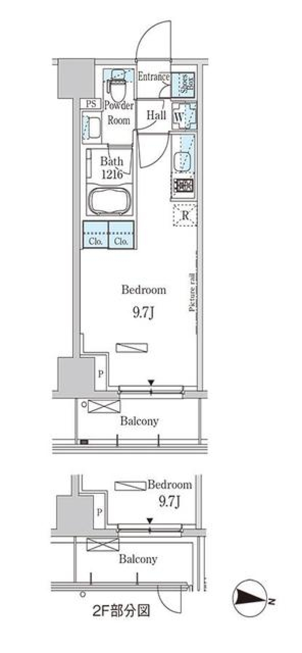 パークアクシス木場キャナル　ウエスト　812号室［ペット可］の間取り図