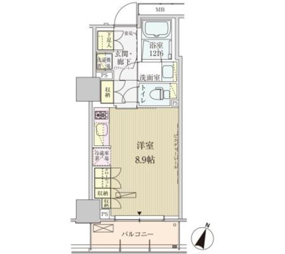 パークアクシス赤坂見附　802号室［ペット可］の間取り図