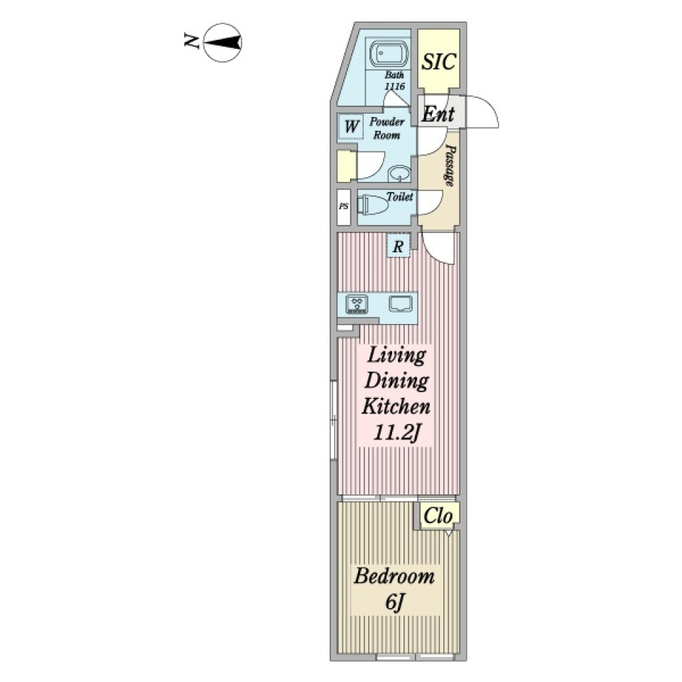 CASTLE HILL EBARA NAKANOBU　0301号室［新築］の間取り図