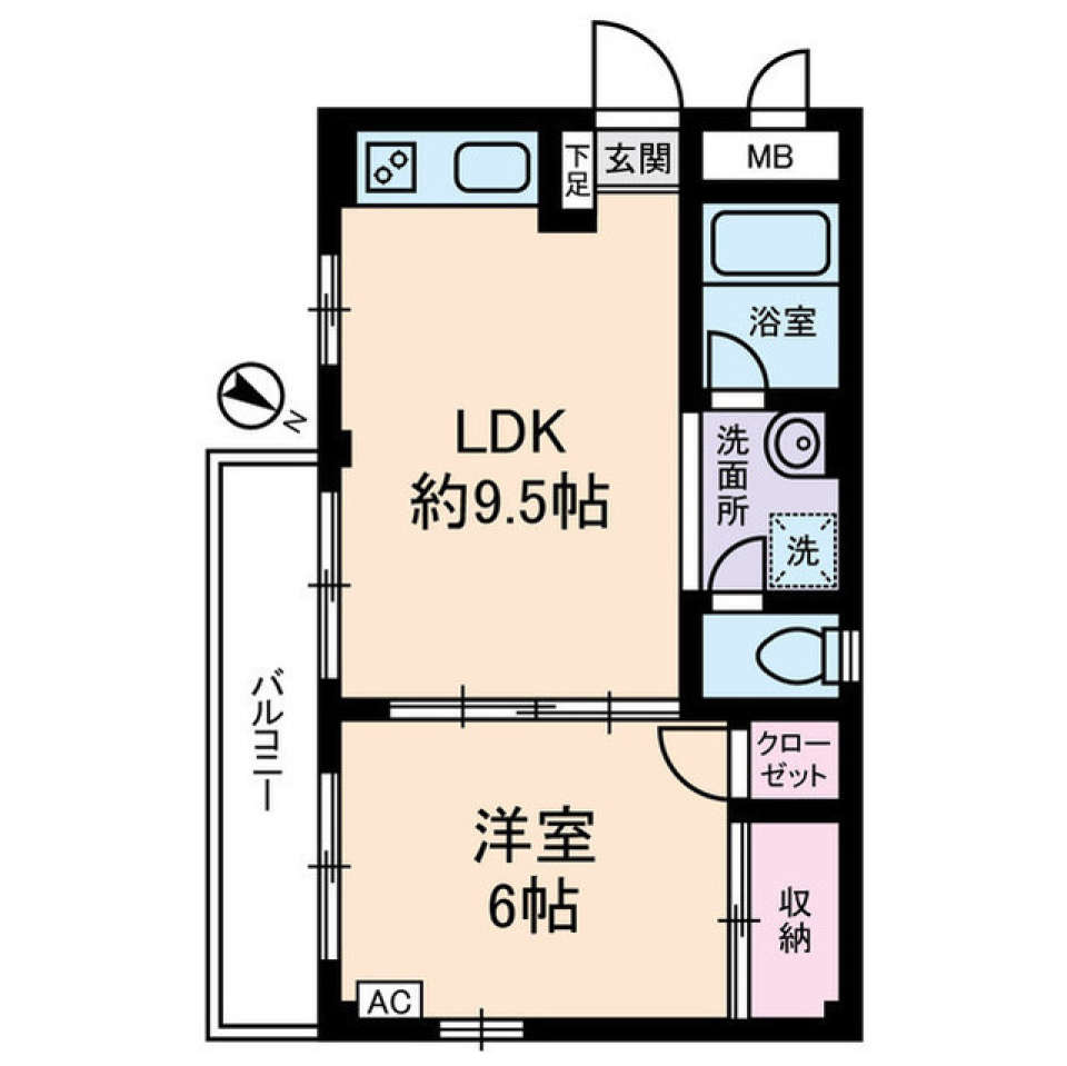 エチュード栄　002F［ペット可］の間取り図