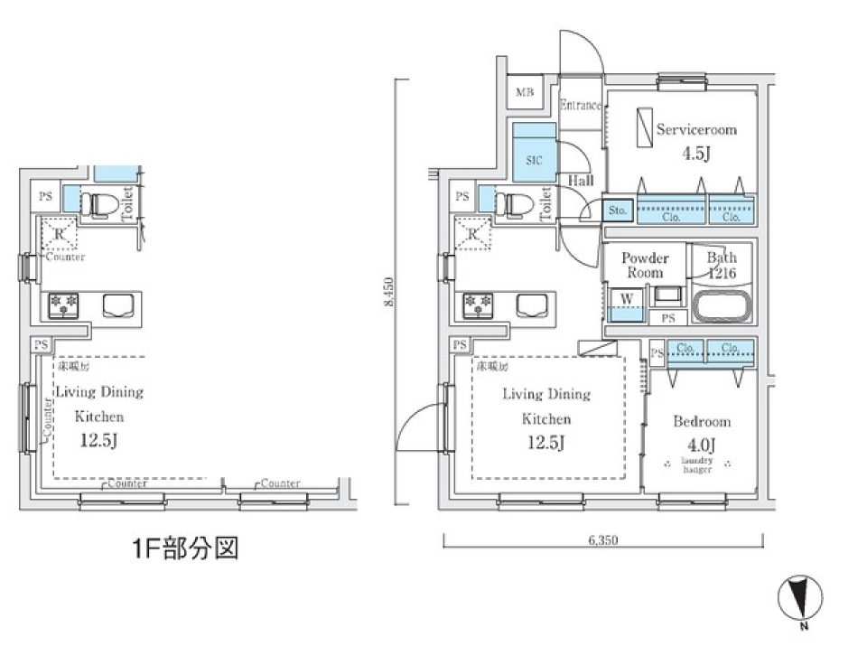 コスモグラシア中野南台　401号室の間取り図