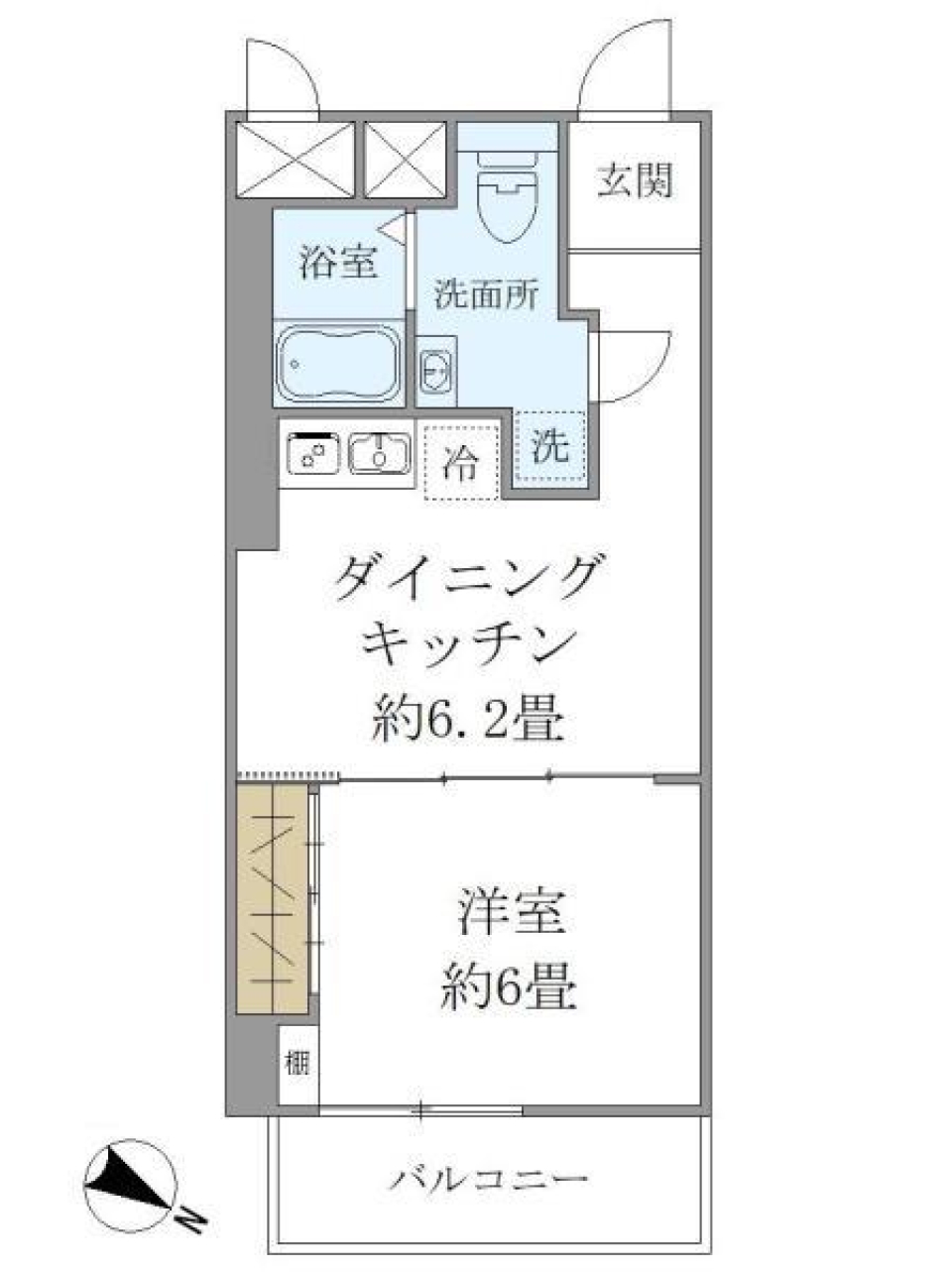 東建小石川マンション　408号室の間取り図