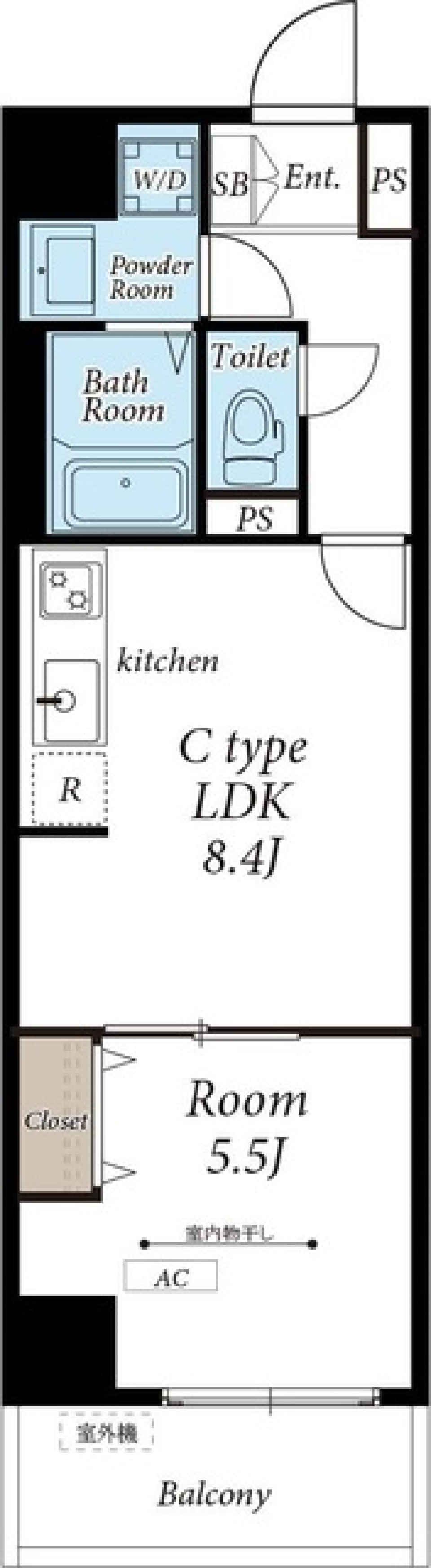 リブリ・レジデンス三ノ輪　403号室の間取り図