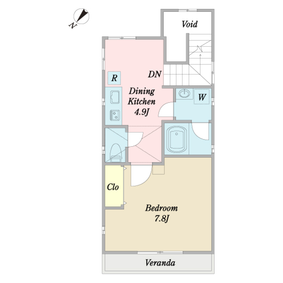 ジェクト大崎　0201号室の間取り図