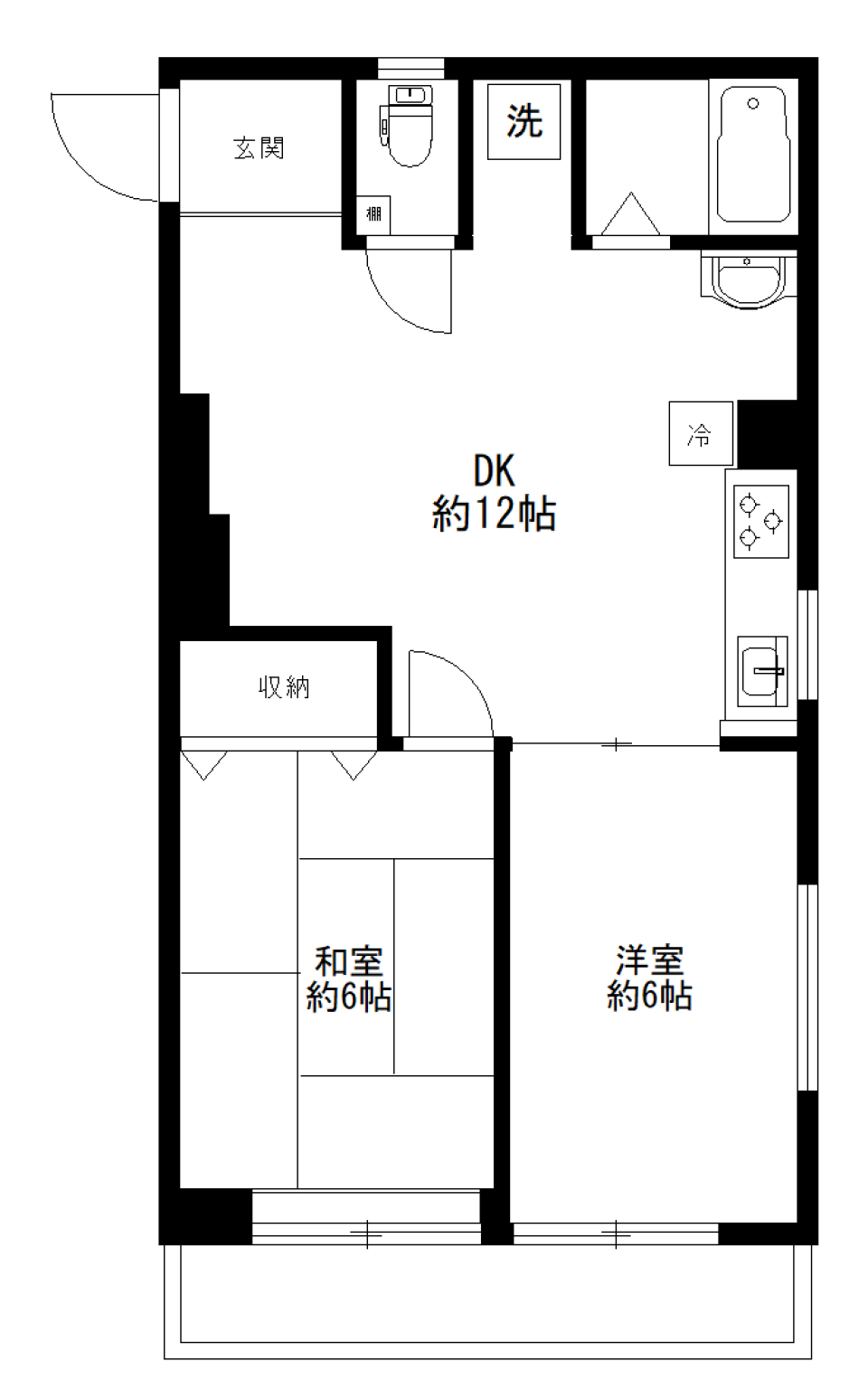 第二プロスパーハウスニムラ　201号室の間取り図