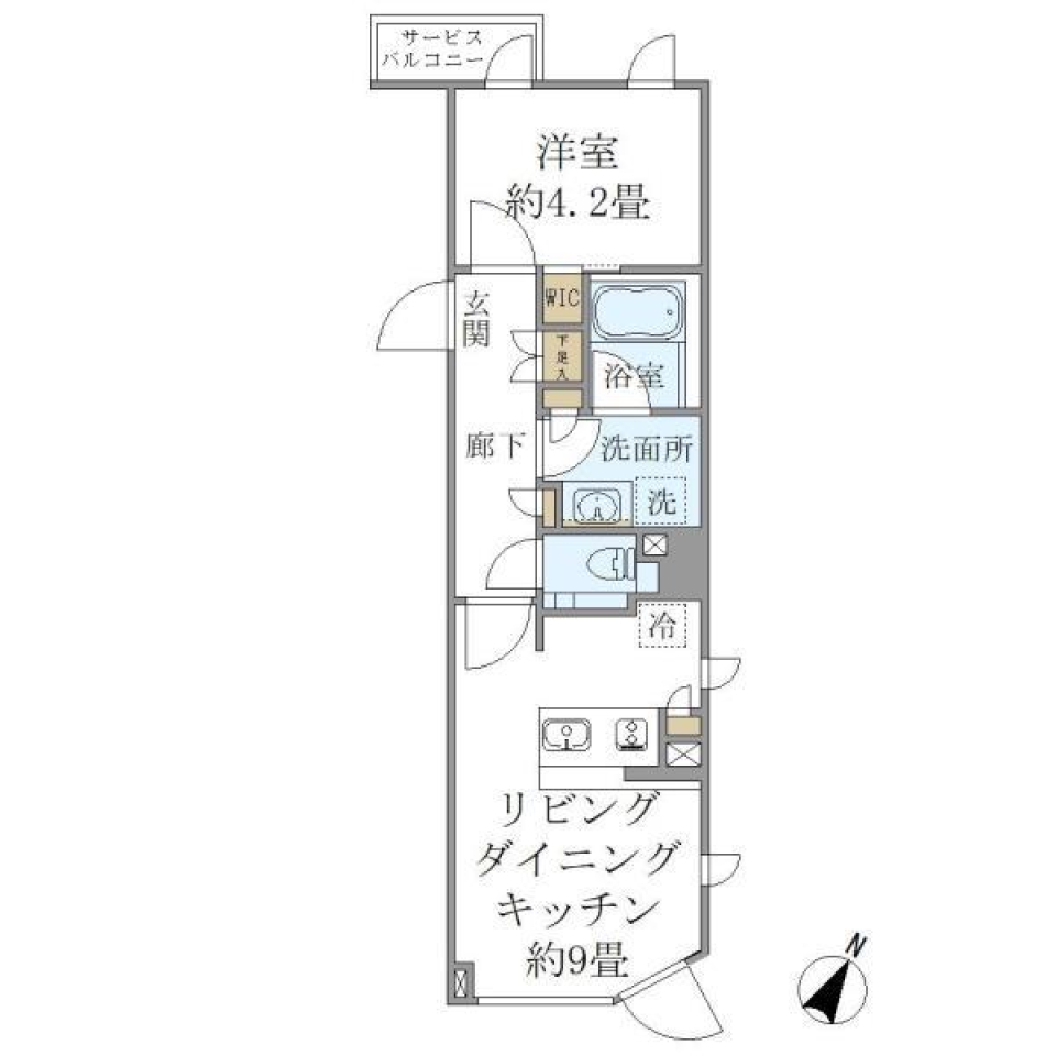 ＣＯＭＰＯＳＩＴＥ高輪　302号室［新築］の間取り図