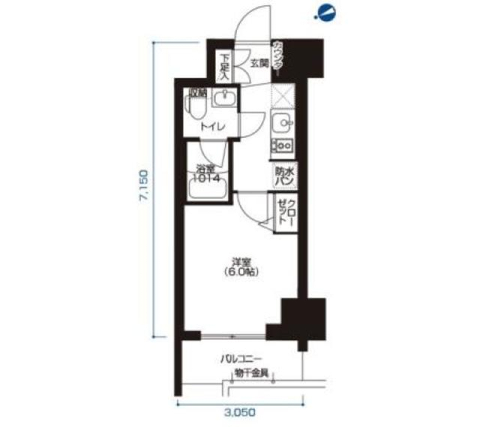 アーバネックス大森　807号室の間取り図