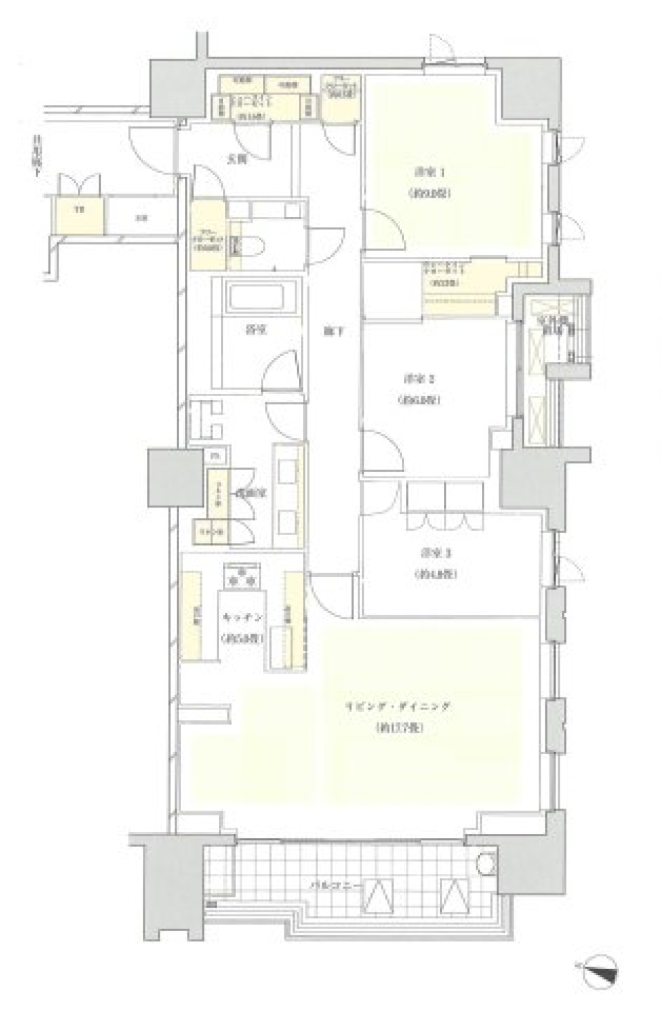 ザ・パークハウス渋谷南平台　708号室の間取り図