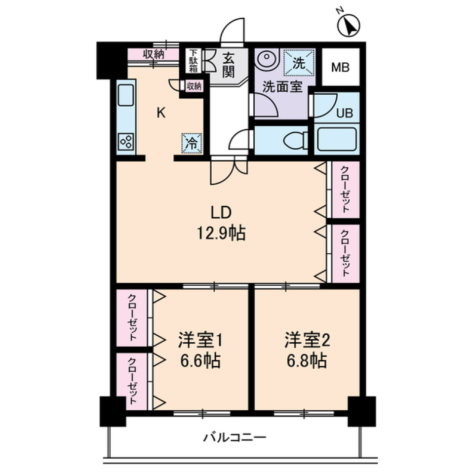 グランドフェニックス　0504号室の間取り図